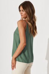Light Green Satin Cami Blouse